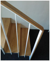 steel wooden handrail